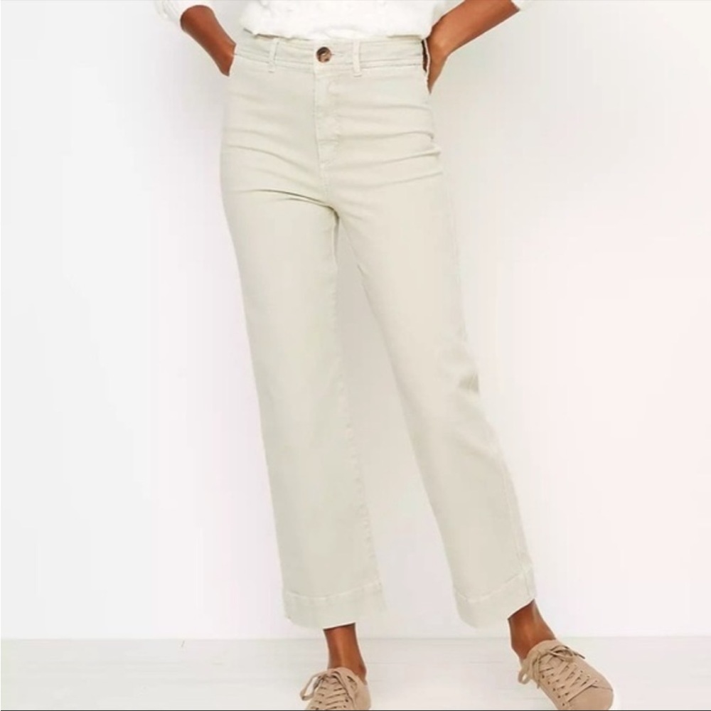 Ann Taylor LOFT High Waist Slim Wide Leg Jeans